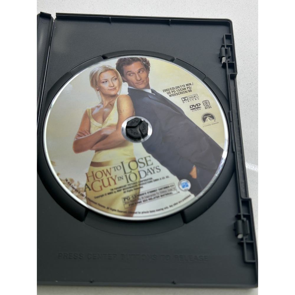 How to Lose a Guy in 10 Days (DVD, 2003, Widescreen) Kate Hudson Matthew Mc - Picture 4 of 5